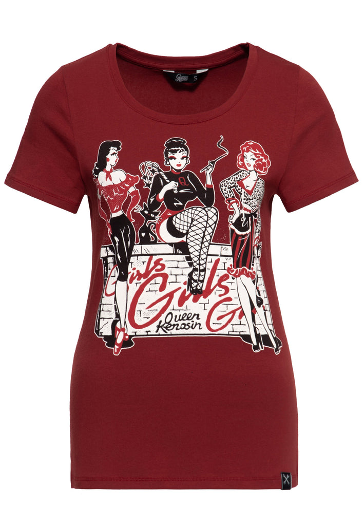 Print T-Shirt «Girls Girls Girls» - KING KEROSIN