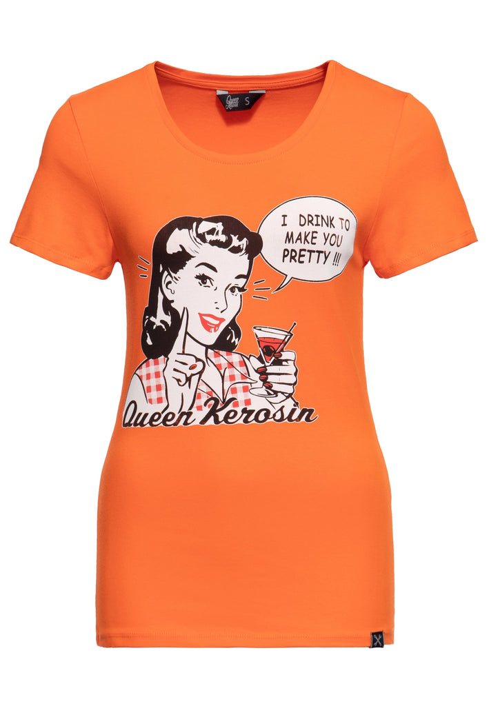 Print T-Shirt «I Drink to make you pretty» - KING KEROSIN