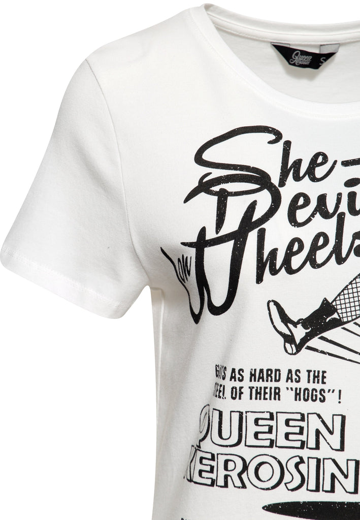 Print T-Shirt «She devils on wheels» - KING KEROSIN