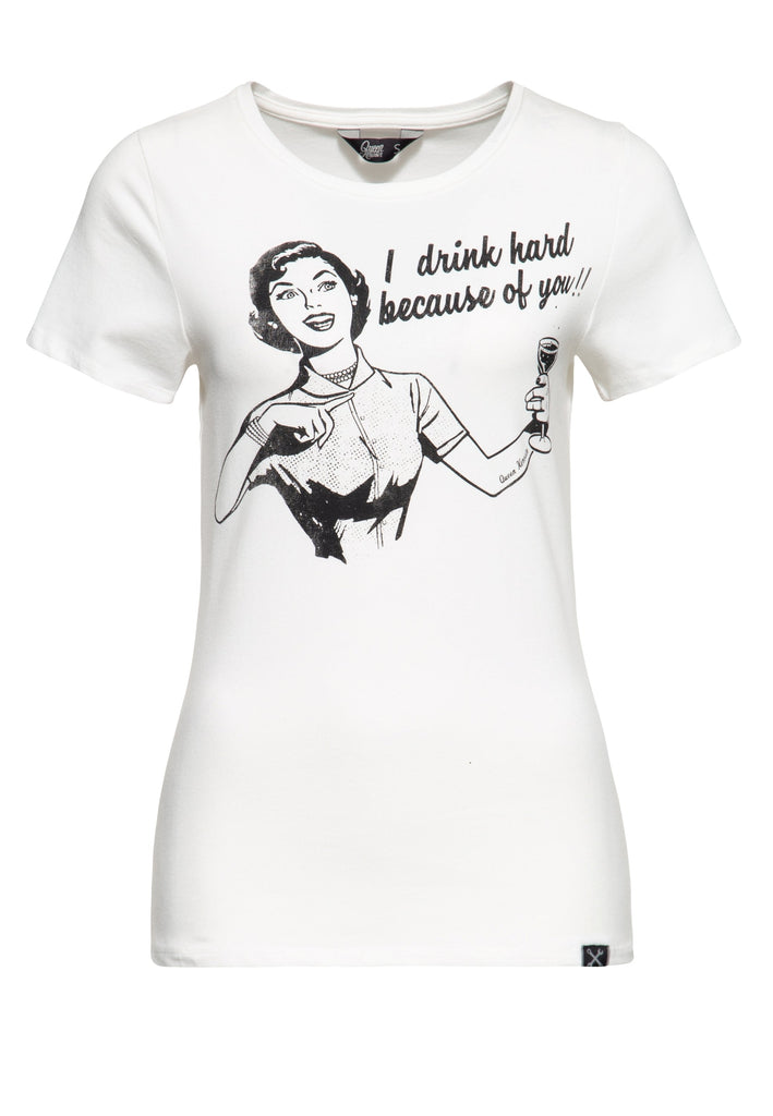 Retro T-Shirt «I drink hard» - KING KEROSIN