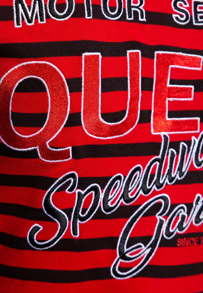 Queen Kerosin - Ringel Longsleeve «Motor Service Queen»