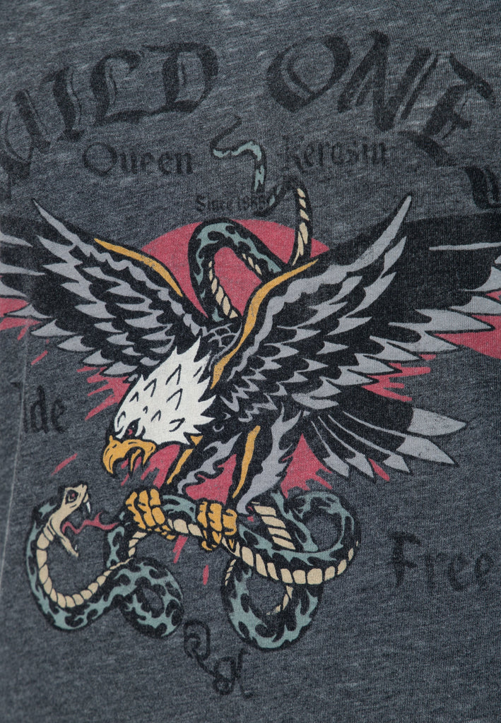 Queen Kerosin - T-Shirt Enzyme Wash «Wild Ones»