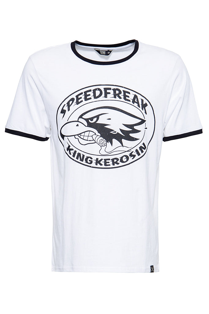 Queen Kerosin T-Shirt in angesagter Ringer-Optik «Speedfreak»