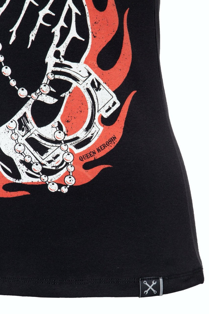 Queen Kerosin - T-Shirt mit Frontprint «Street Prayer»