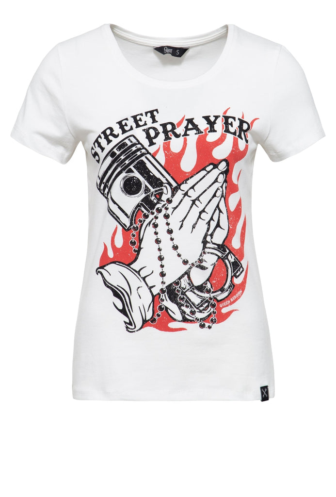 Queen Kerosin T-Shirt mit Frontprint «Street Prayer»