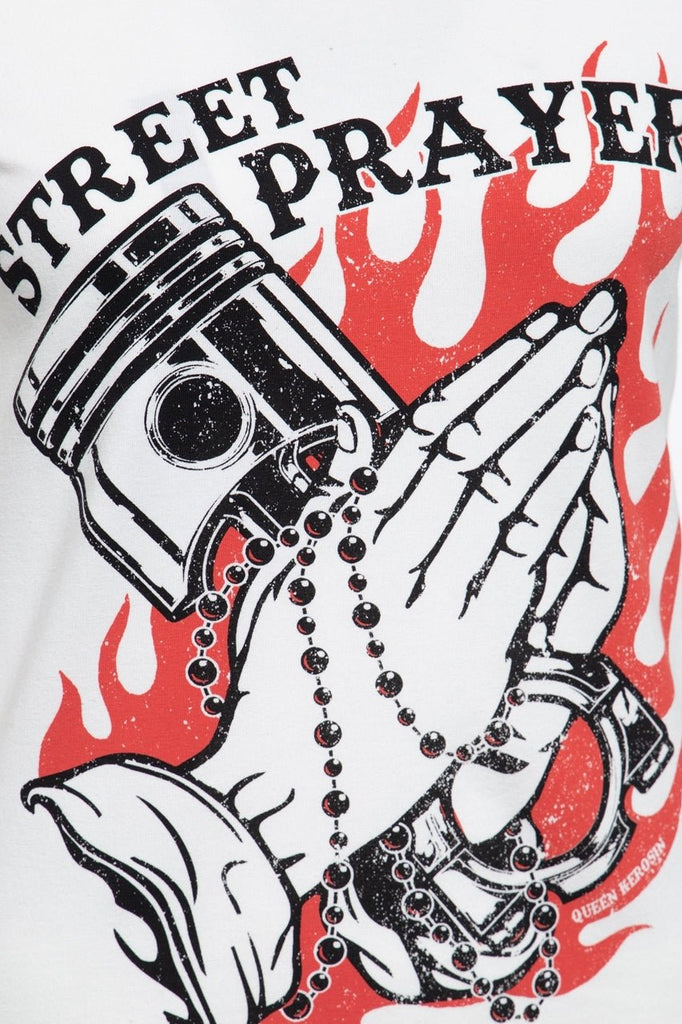 Queen Kerosin - T-Shirt mit Frontprint «Street Prayer»