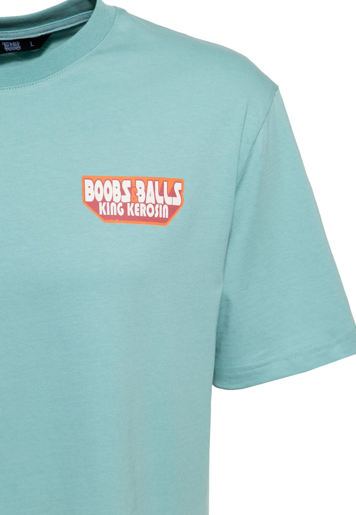King Kerosin - T-Shirt mit Oldschool-Print «Boobs & Balls»