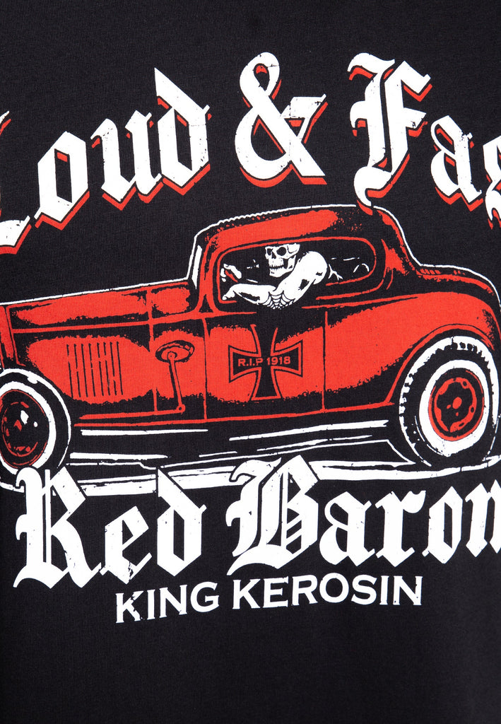 King Kerosin - T-Shirt mit Print in der Front «Red Baron»