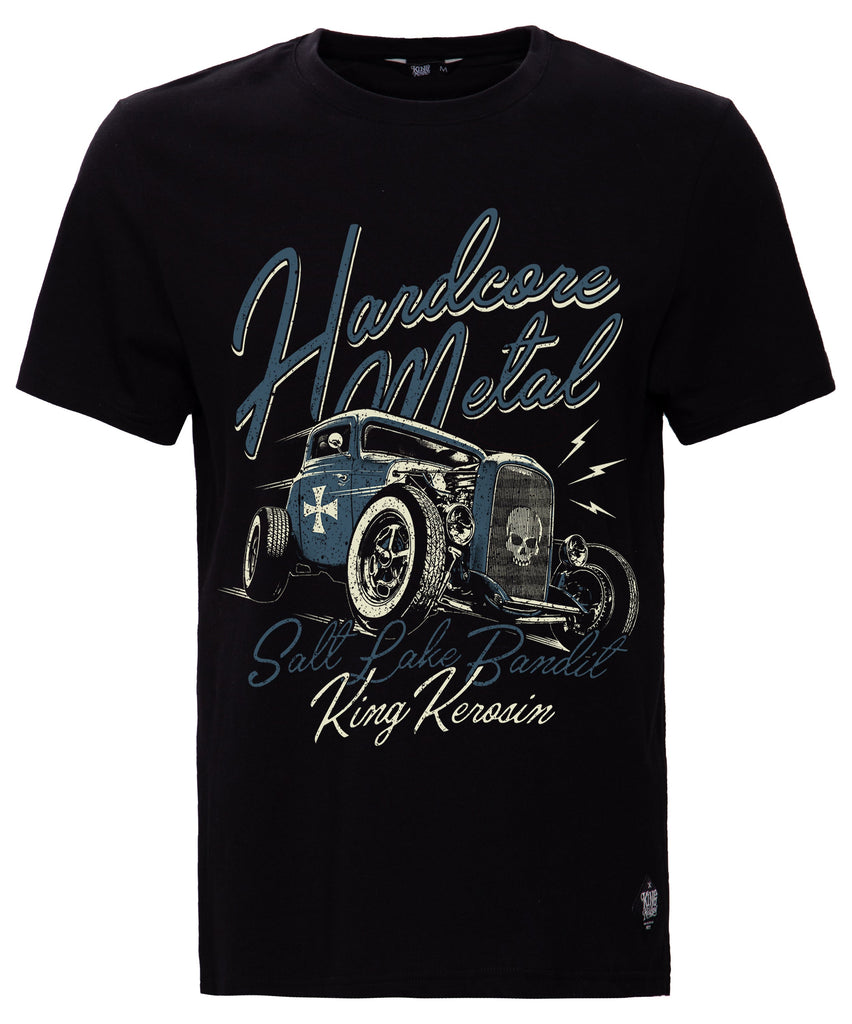 Queen Kerosin T-Shirt mit Retro Druck «Hardcore Metal»