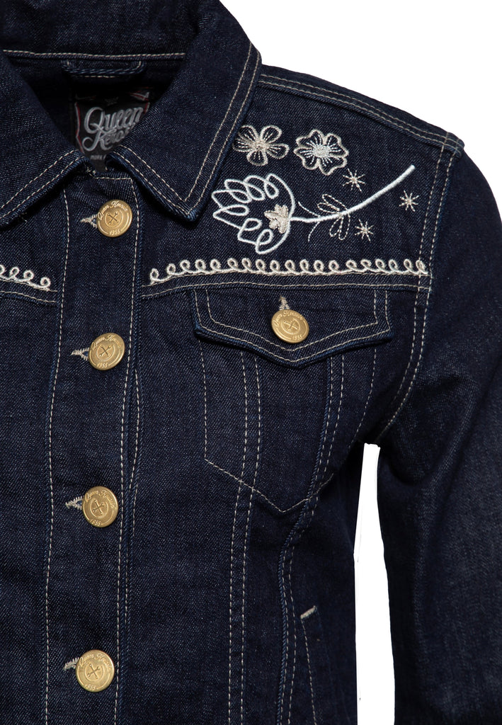 Queen Kerosin - Western Jeansjacke