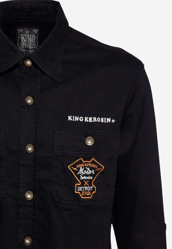 King Kerosin - Workwear Hemd «Motor Service Speedshop»