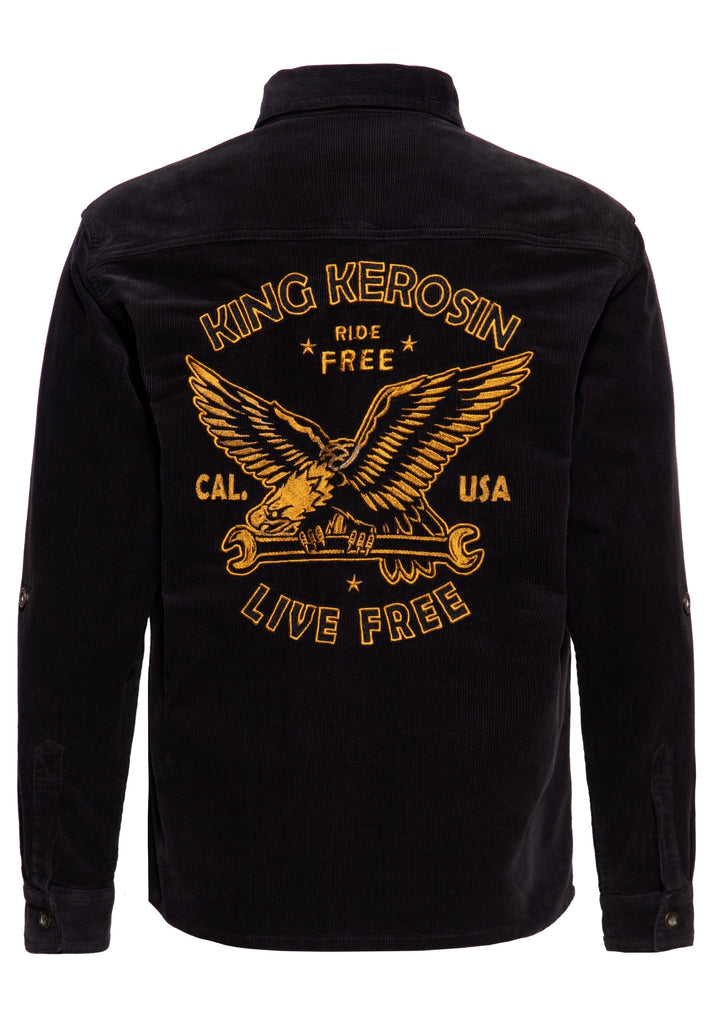 King Kerosin - Workwear Hemd «Ride Free Live Free»